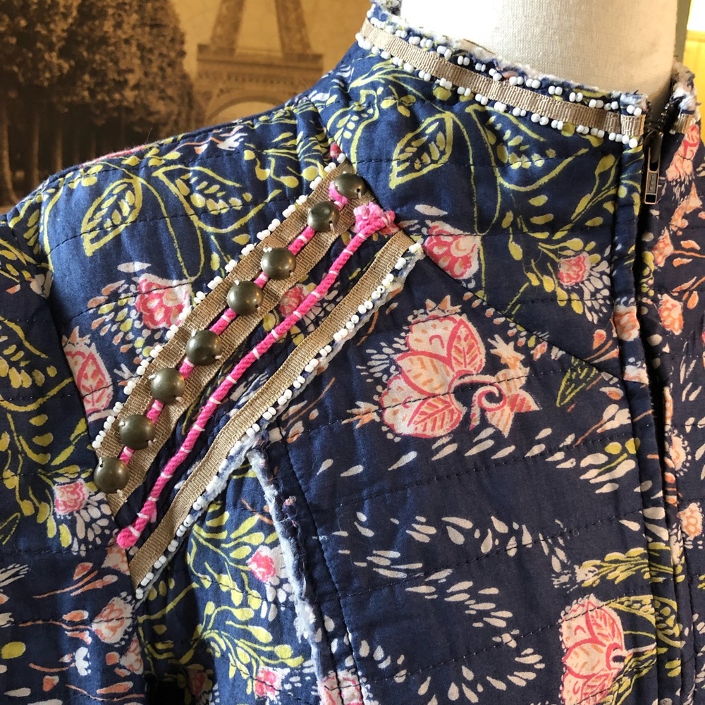 Free People Meadow floral quilted jacket medium - Picture 5 of 8